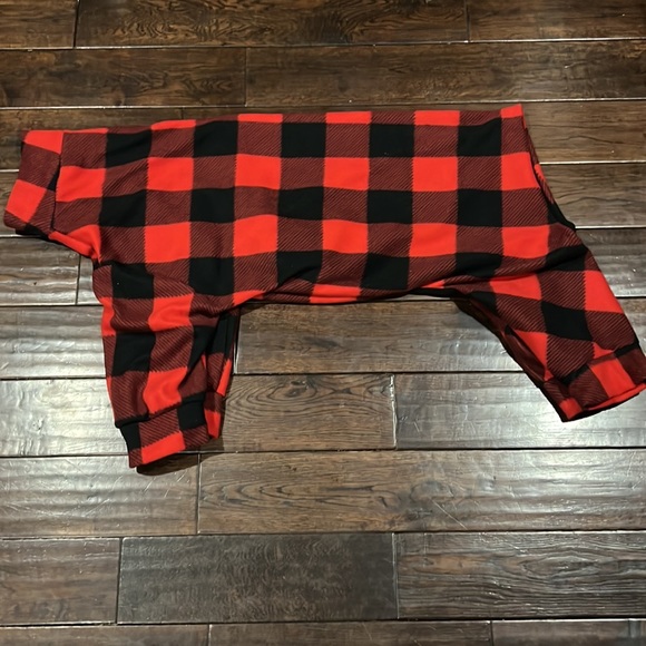 XXL Red & Black Plaid Dog Pajamas/Lumberjack costume (NWOT) - Picture 2 of 8